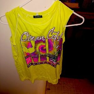 yellow ocean city tanktop